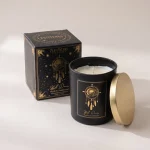 Candela d'Intento Boho Dreams – 200 g in vetro con coperchio