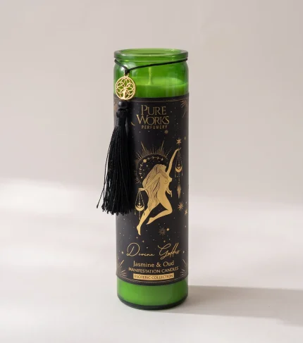 Candela d'Intento Divine Goddess – 300 g in vetro con nappina