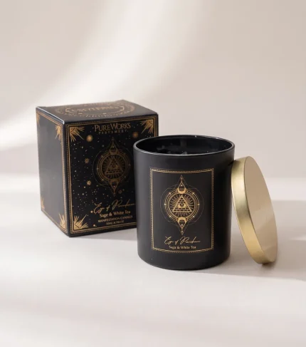Candela d'Intento Eye of Providence – 200 g in vetro con coperchio