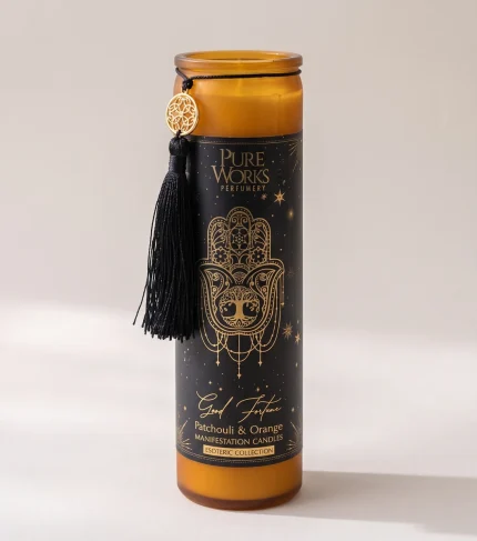 Candela d'Intento Good Fortune – 300 g in vetro con nappina