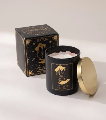 Candela d'Intento Love Spell – 200 g in vetro con coperchio